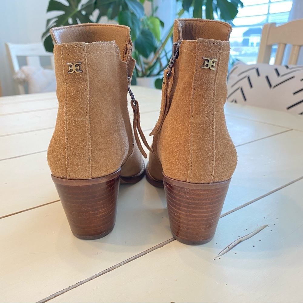 Sam Edelman Jane Leather Suede Western Booties Women’s Size 4 Rodeo Cowgirl - Picture 11 of 13